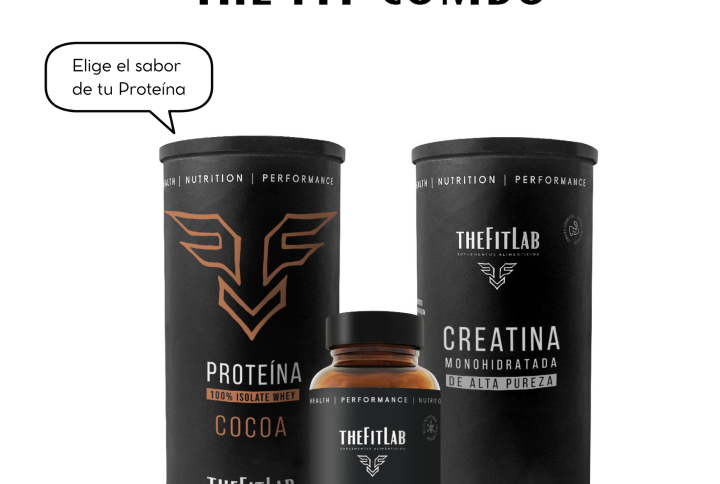 Fit Combo con creatina, proteína isolate y multivitamínico. Apoya el rendimiento físico, la recuperación muscular y la nutrición diaria en personas activas.